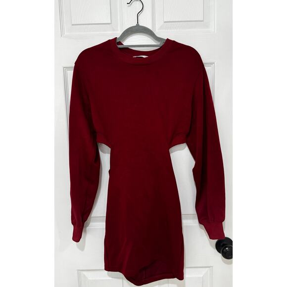 Commense Red Dress Cut Out Back XS Long Sleeve - Picture 1 of 5